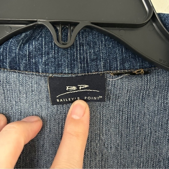 Vintage Bailey’s Point Denim Jacket 90s Y2K Casual Comfy Large XL - Picture 3 of 6